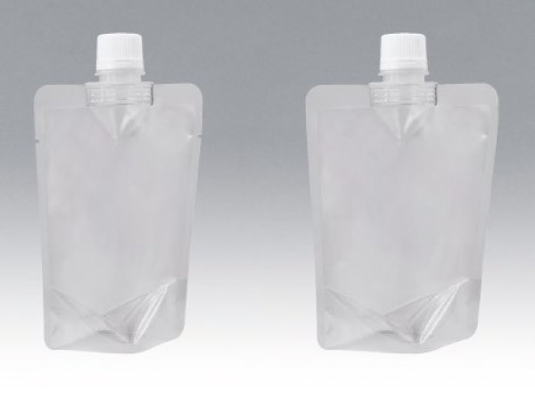明和産商 ボイル用(90℃)センタースパウト付厚口透明スタンド袋 LPMC130