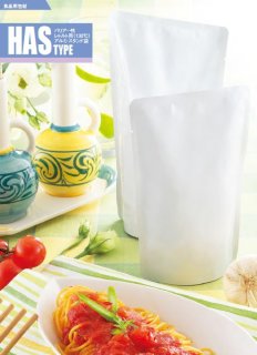 明和産商 バリアー性 レトルト用(130℃) アルミ・白色スタンド袋 HAS