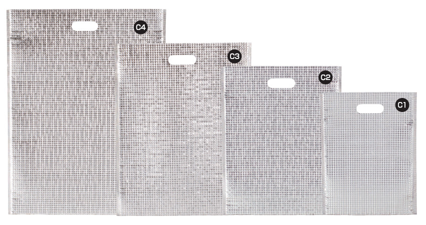 酒井化学工業 保冷袋 ミナクールパック C-3 平袋(持ち手穴付) L 295×375mm 100枚×2ケース - 5
